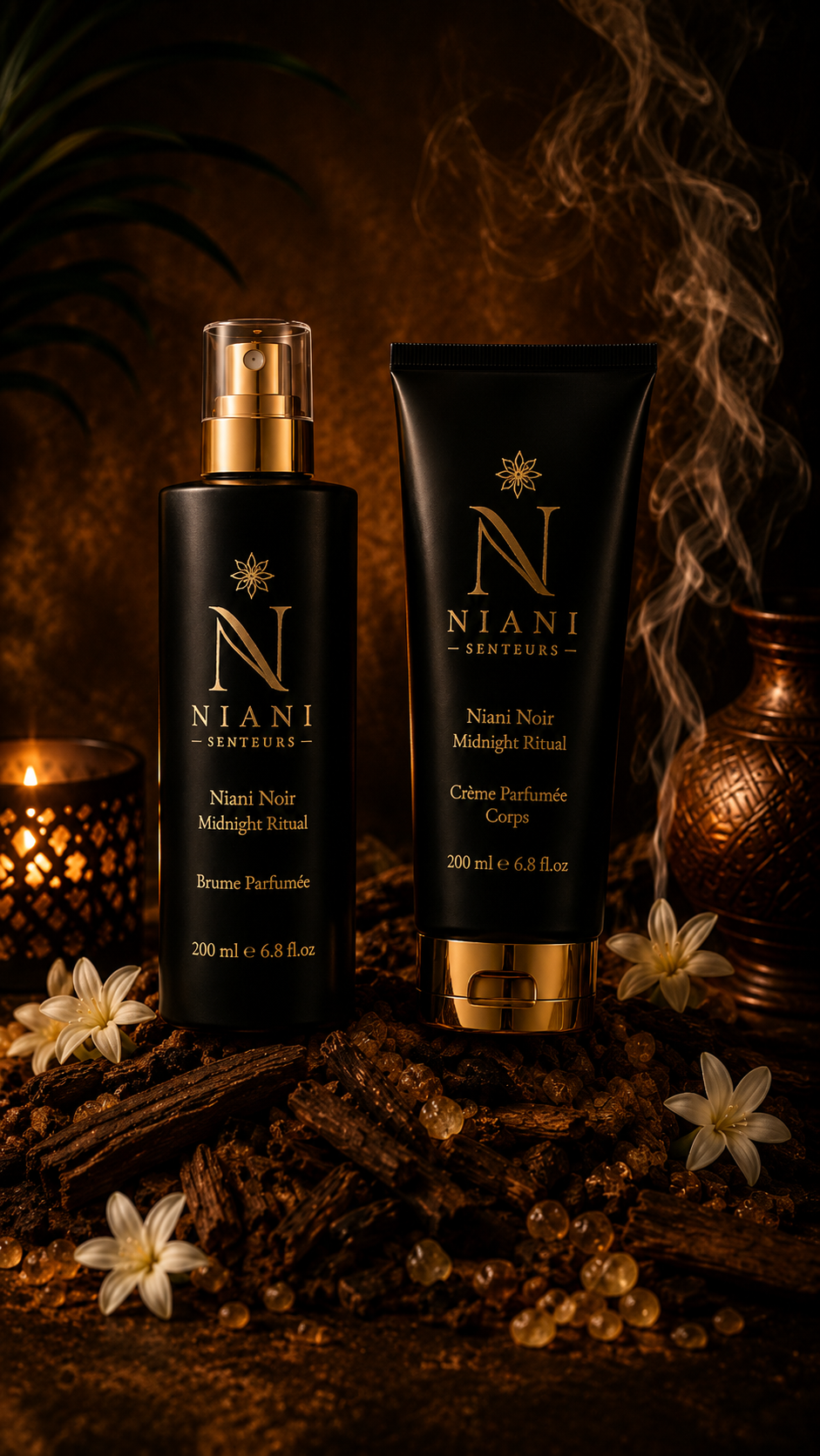 Niani Noir Midnight Ritual — Brume & Crème Parfumée Corps 200ml